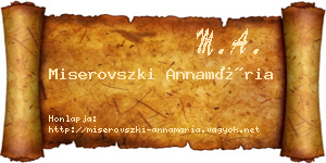 Miserovszki Annamária névjegykártya